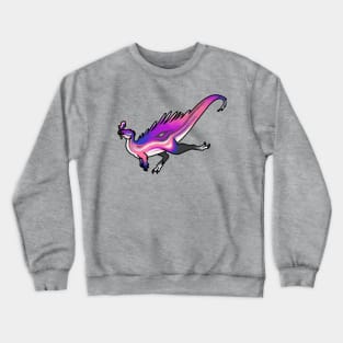 FLUIDadens Prideosaur - Pride Month Gender Fluid Flag Dinosaur Crewneck Sweatshirt